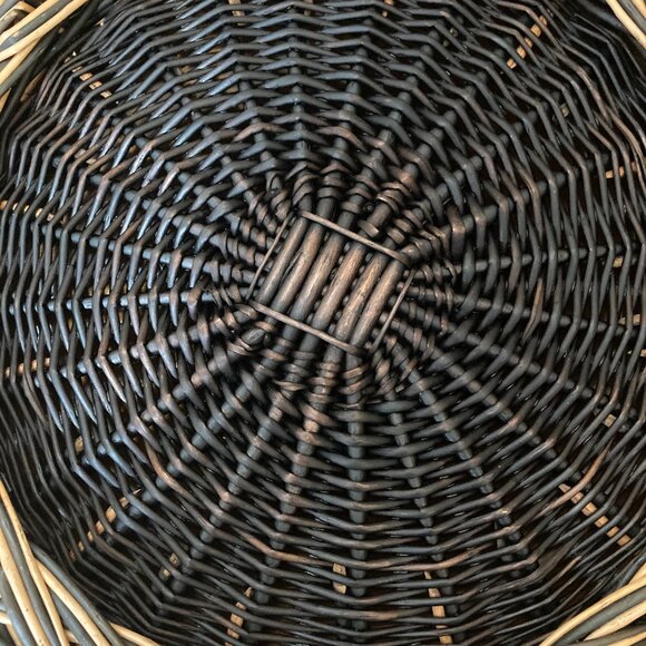 Large Wicker Bamboo Serving Tray 15" - Picture 4 of 6